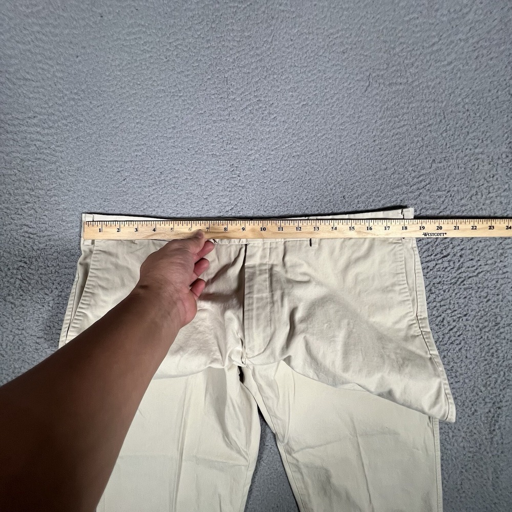 Suitsupply Pants Mens 36x28 Beige 100% Cotton‎ Slim Casual Preppy Pockets - Picture 4 of 13